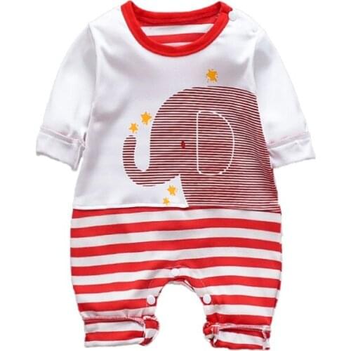 New Spring Baby Boy Girl Clothes Casual Rompers For Infant Cute Cartoon Print Long Sleeve Children Jumpsuit Outfits for Babe