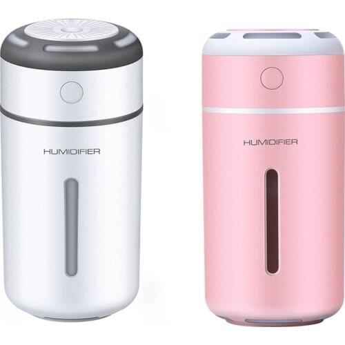 230Ml Cold Mist Humidifier Portable USB Air Humidifier Is Suitable For Car Travel Office 7 Color Night Light