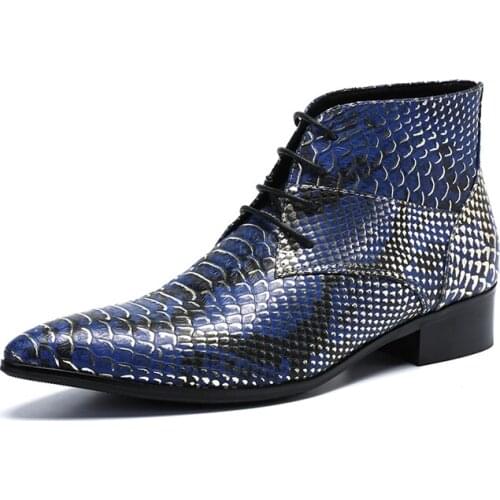 Casual autumn and winter fashion mens boots vintage mens boots martin denim boots the trend of zipper genuine leather male