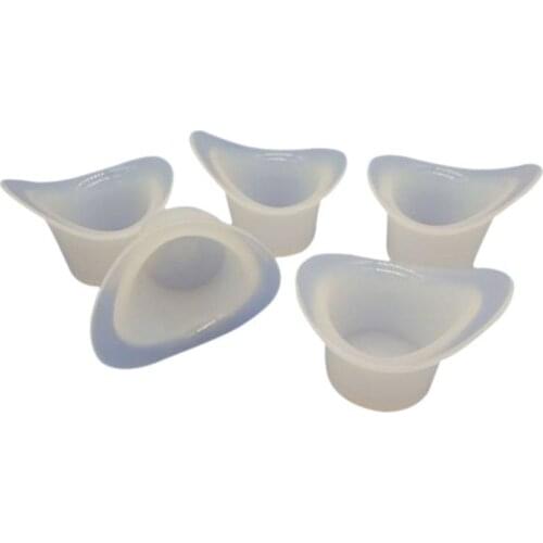 Q1FA 10pcs Eyewash Cup Silicone Resuable Soft Eye Bath Cup Eye Wash Cup For Elderly Women Men Children