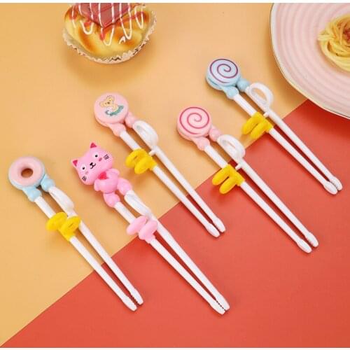Training Chopsticks Cute Anime Children Chopsticks For Sushi Baby Kids Child Enlightenment Tableware Learner Gifts