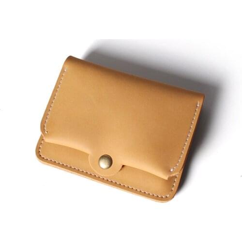 Vintage Leather Card Holder Small Wallet for Credit Cards Creative Designer Handmade Cardholder Men Money Case