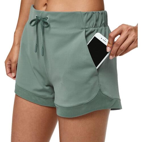 Women Summer Loose Quick Dry Athletic Sports Fitness Shorts with Pockets