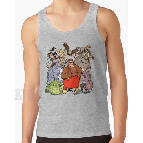 Boes Boes / Ox Tales With Animals Tank Tops Vest Sleeveless Boes Koe Kow Stier Schildpad Turtle Fish Vis Water