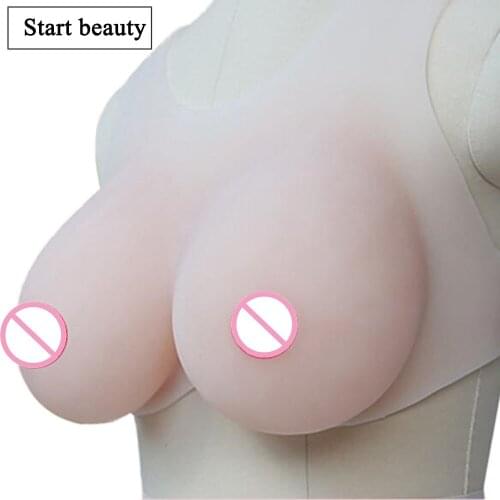 1 pair 600g B Cup Bionic Silicone Breast Form Artificial Bust Enhancer Fake Boobs with Silicone Strap vagina for crossdresser