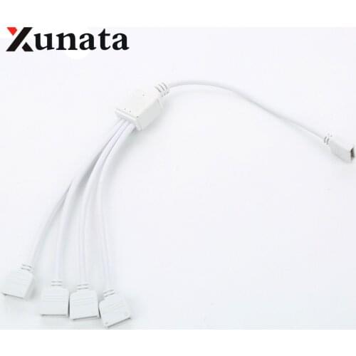 1pc 5 pin RGBW Connector 1 in 2 3 4 Splitter female extension wire cable For rgb led strip, Good quality
