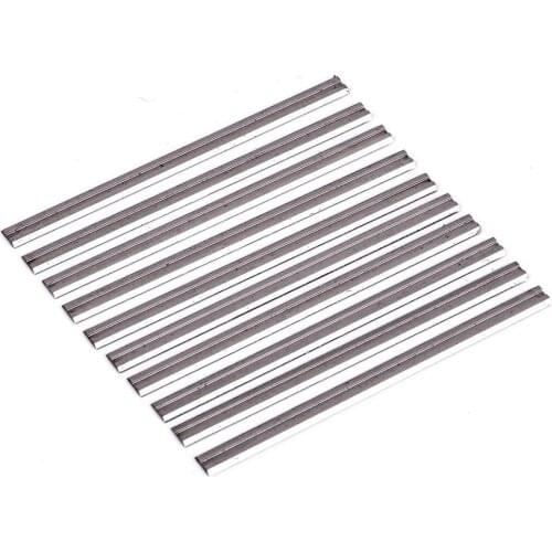 10Pcs Reversible Carbide Planer Blades 82mm x 5.5mm For Soft Hard Woods Cutting Mayitr Woodworking Machinery Power Tool Parts