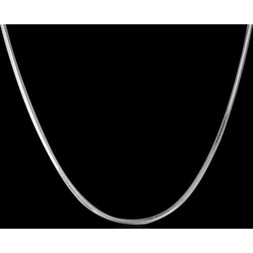 100% silver color female jewelry necklace, N925 sterling silver color snake chain SVC013 classic creative chain SVC013