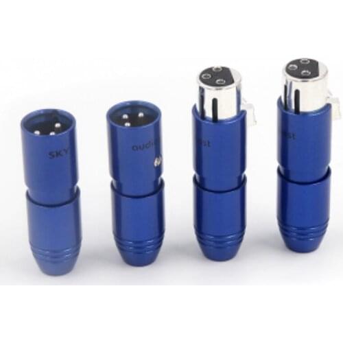 4pcs Hifi XLR 3 pins Male and Female XLR Connectors speaker audio Interconnect cable wire socket adapter XLR plug connector