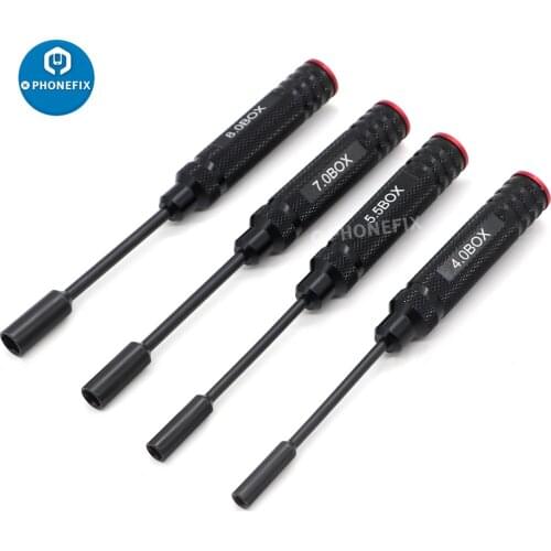 4pcs Hexagonal Head Socket Screwdrivers for RC Quadcopter Helicopter FPV Drone Car Airplane 4.0/5.5/7.0/8.0mm Hex Nut Drivers