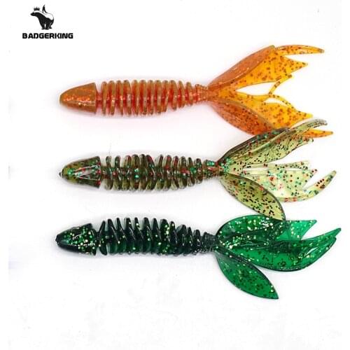 5pcs/bag silicone soft plastic fishing lure for bass fishing lure wobbler creature beaver artificial bait swim bait fishing lure