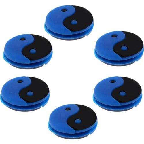 6Pcs Yin and Yang Tennis Racquet Vibration Dampener Shock Absorb Damper Set