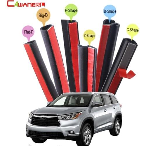 Cawanerl Car Sealing Strip Kit Rubber Seal Edge Weatherstrip Noise Control For Toyota RAV4 Highlander E'Z Land Cruiser Prado