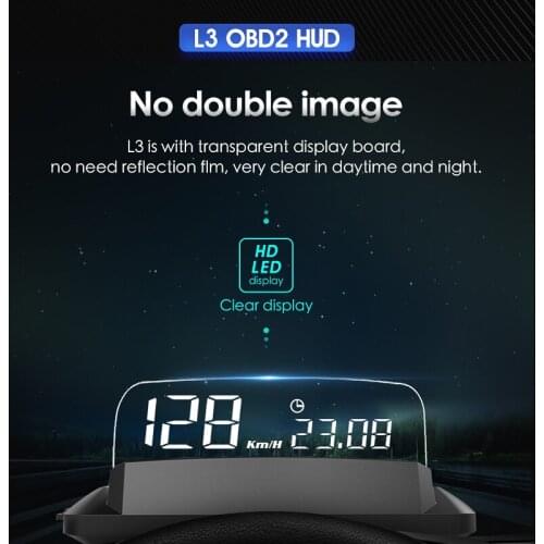 Universal Car HUD Head Up Display Digital OBDII GPS Speedometer with Speed up Test Brake Test Overspeed Alarm TFT LCD Display