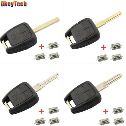 OkeyTech 3 Buttons Car Key Shell For Opel Vauxhall Vectra Astra Zafira Omega Car Remote Key Case Cover Fob With Micro Switch
