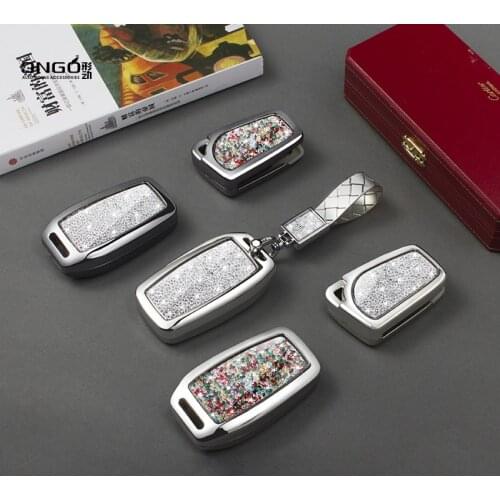 Car key Case Dedicated For Toyota RAV4 Camry Crown Land Cruiser 200 Avensis Auris Corolla Prius with Keychain Smart Key Shell