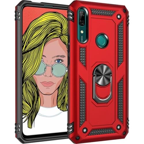 For Huawei Y9 Prime 2019 Case 6.59"inch Magnet Car Ring Stand Holder Cover for Huawei Y 9 Prime 2019 Silicone Bumper Coque