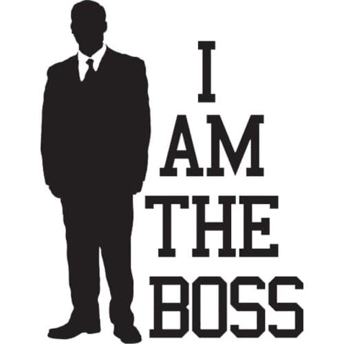 10*13.1CM I AM THE BOSS Car Styling Decorative Decals Personalized Motorcycle Stickers Accessories C8-1519