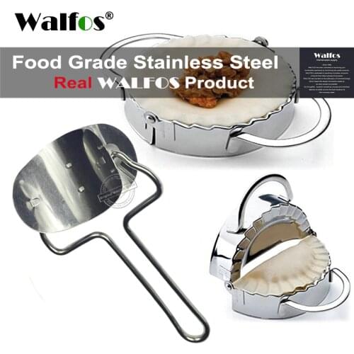 WALFOS 2 pieces Stainless Steel Dumpling Maker mold Wraper Dough Presser Cutter Pie Ravioli Dumpling Mould Kitchen Cooking Tools