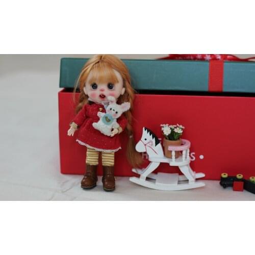 Hand made Clay OB11 doll Mini cute dolls selling with clothes and wig