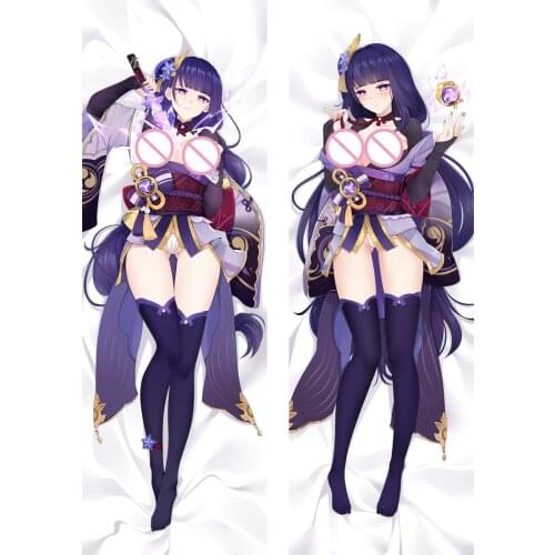 Gubang Anime Genshin Impact Raiden Shogun 2021-July Update Pillowcase Hugging Pillow Cover Case Dakimakura Body Pillow Case