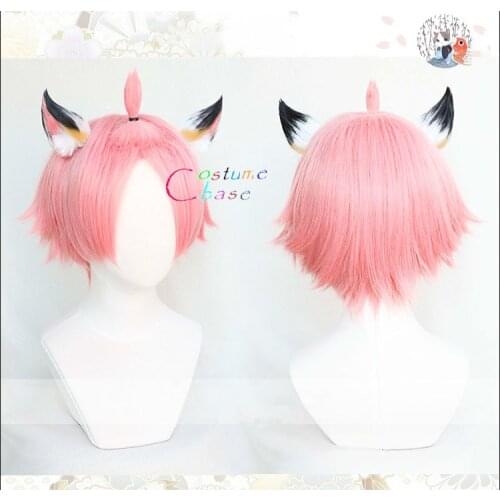 DIona Game Genshin - Impact Cosplay, Heat Resistant Synthetic Short Pink Hair, Halloween Party + Wig Cap
