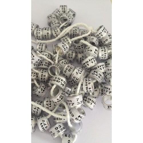 Free shipping 500pc pigeon leg rings bands with custom information flag year name number on rings