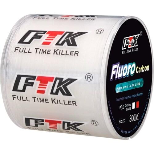 300m 500m Fluorocarbon Coating Fishing Line 4.13LB-34.32LB Carbon Fiber Leader Line Fishing Lure Wire Sinking Line Japan