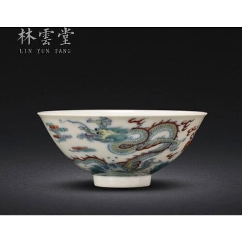 Lin Yuntang jingdezhen ceramics fights its master kung fu cup cup full hand by hand