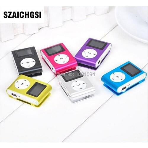 SZAICHGSI MINI Clip MP3 Player with 1.2'' Inch LCD Screen Music player Support SD Card TF without retail box wholesale 500pcs