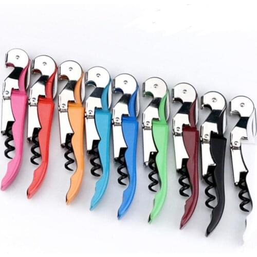 Party Gifts Multi-function Stainless Steel Wine Bottle Opener Knife Pulltap Double Hinged Corkscrew LX8062