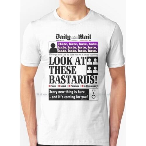 Ndvh Generic Daily Mail Front Page T Shirt 100% Pure Cotton Daily Mail Paul Dacre Hate Fear Panic Paranoia Right Wing