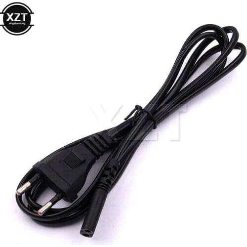 Newest European EU plug power supply Cable 2-prong 2 power outlet Cord IEC 320 IEC320 C7 for Laptop Notebook