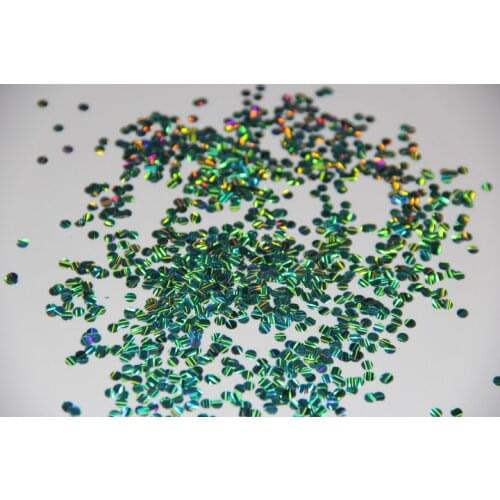 New Arrived 3mm Blue Holographic 3D Effect Round Nail Art Glitter Spangles Sequins Dots for Nail Art and DIY decoration