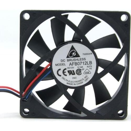 New original AFB0712LB 12V 0.14A 7CM 7015 2-wire ultra-quiet cooling fan
