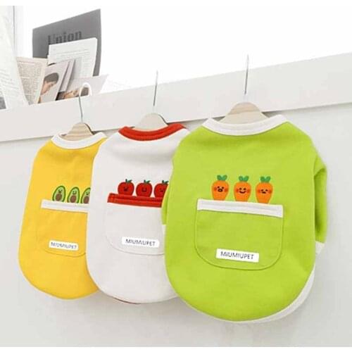 Autumn new pet fruit open button sweater Teddy Bichon Pomeranian Schnauzer VIP Yorkshire Terrier puppy clothes