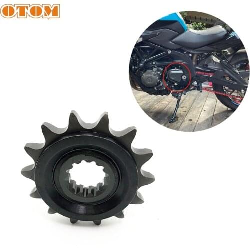 OTOM Motorcycle 525-14T Small Sprocket Steel Chain Wheel For Benelli TNT 600i Turismo 654 Tornado S2 650 Motocross Accessories