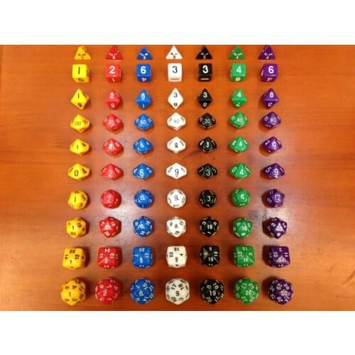Dice gift 10 pieces set / 4 - 30 polyface dice bosons boulimia tampion rejection of child birthday gift