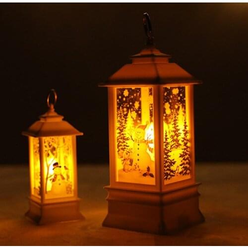 Christmas Decoration Light Santa Claus/Deer/Snowman Candles Lantern Lighting 2021 Xmas Unique Beautiful LED Small Oil Lamp
