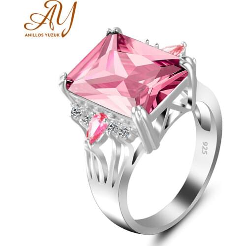 Anillos Yuzuk Silver 925 Jewelry Ring Ruby Silver 925 Womens Trendy Natural Gemstone Rings Engagement Ring Fine Jewelry