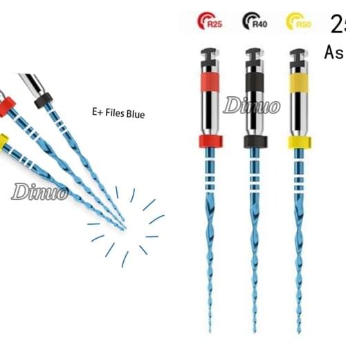 6Pics 25MM R25 Dentist Dentistry Teeth Whitening Niti Materials Dental Reciprocating Blue Rotary File Implant Treatment Tools