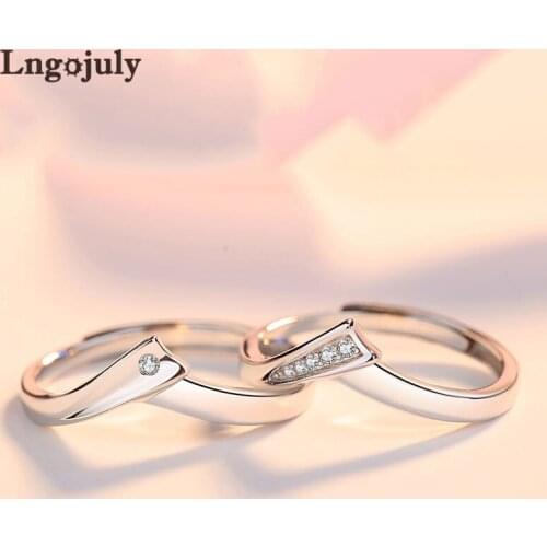 Rhinestone Ring For Women 925 Sterling Silver Finger Rings Engagement Wedding Silver Jewelry Anniversary Gift Lover Couple Ring