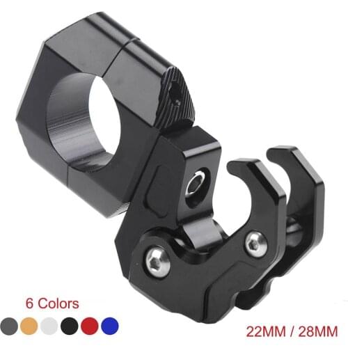 Universal 22MM 28MM Motorcycle Luggage Helmet Hook Handlebar Double Claw Bottle Carrier Bag Tool Holder Scooter Moto Accessories