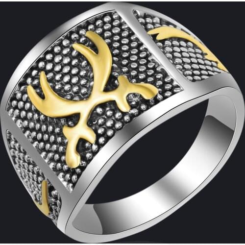 WANGAIYAO2021 Middle East Arab Jewelry Mens Ancient Silver Ring Teaching Knife Amulet Gold Plated Ring
