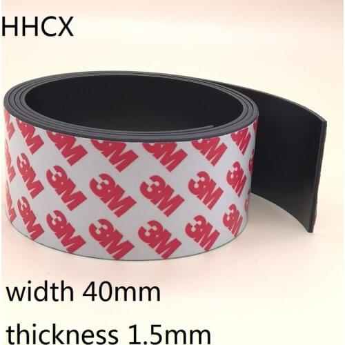 1 Meter Rubber Magnet 40*1.5 mm self Adhesive Flexible Magnetic Strip Rubber Magnet Tape width 40mm thickness 1.5mm 40x1.5 mm