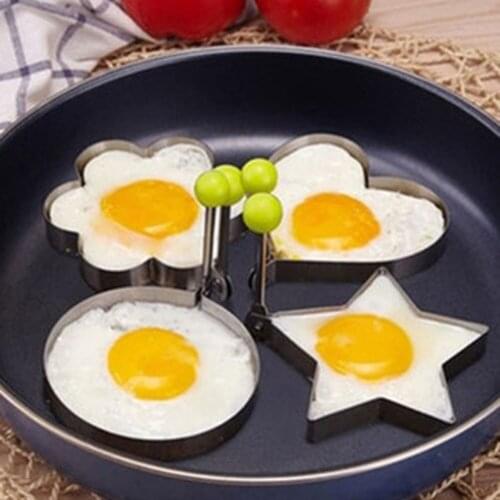 1 Piece Stainless Steel Fried Egg Shaper Frying Egg Pancake Mould Mold Kitchen Cooking Tool 10.5*8.5*1.5CM