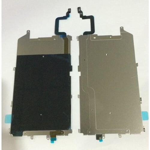 For iPhone 6 Plus 10Pcs Original LCD Metal Backplate Heat Shield with Home Button Extend Flex Cable 5.5" Replacement Parts