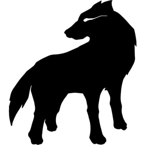 13.2CM * 15CM Wolf Fashion Auto Sticker Decorative Pvc Car Trunk Pattern Applique Black/Silver/White/Red/Laser