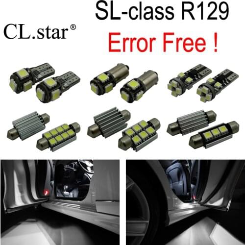 16pc X Error Free LED interior dome light lamp Kit package For Mercedes Benz SL class R129 SL500 SL600 SL55 AMG (1992-2001)