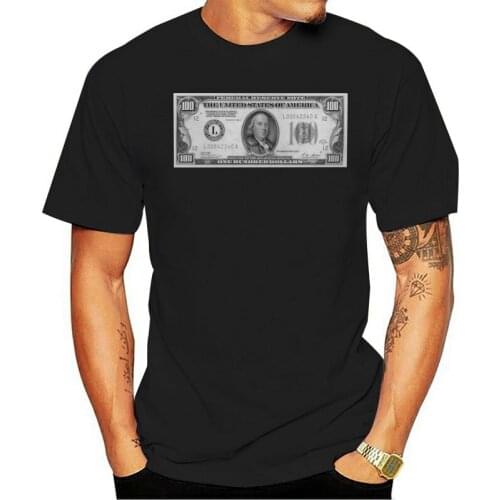 2021 Fashion T Shirts Old One Hundred Dollar Bill Popular (S-Xxl) Money $ Customize O-neck 100% cotton